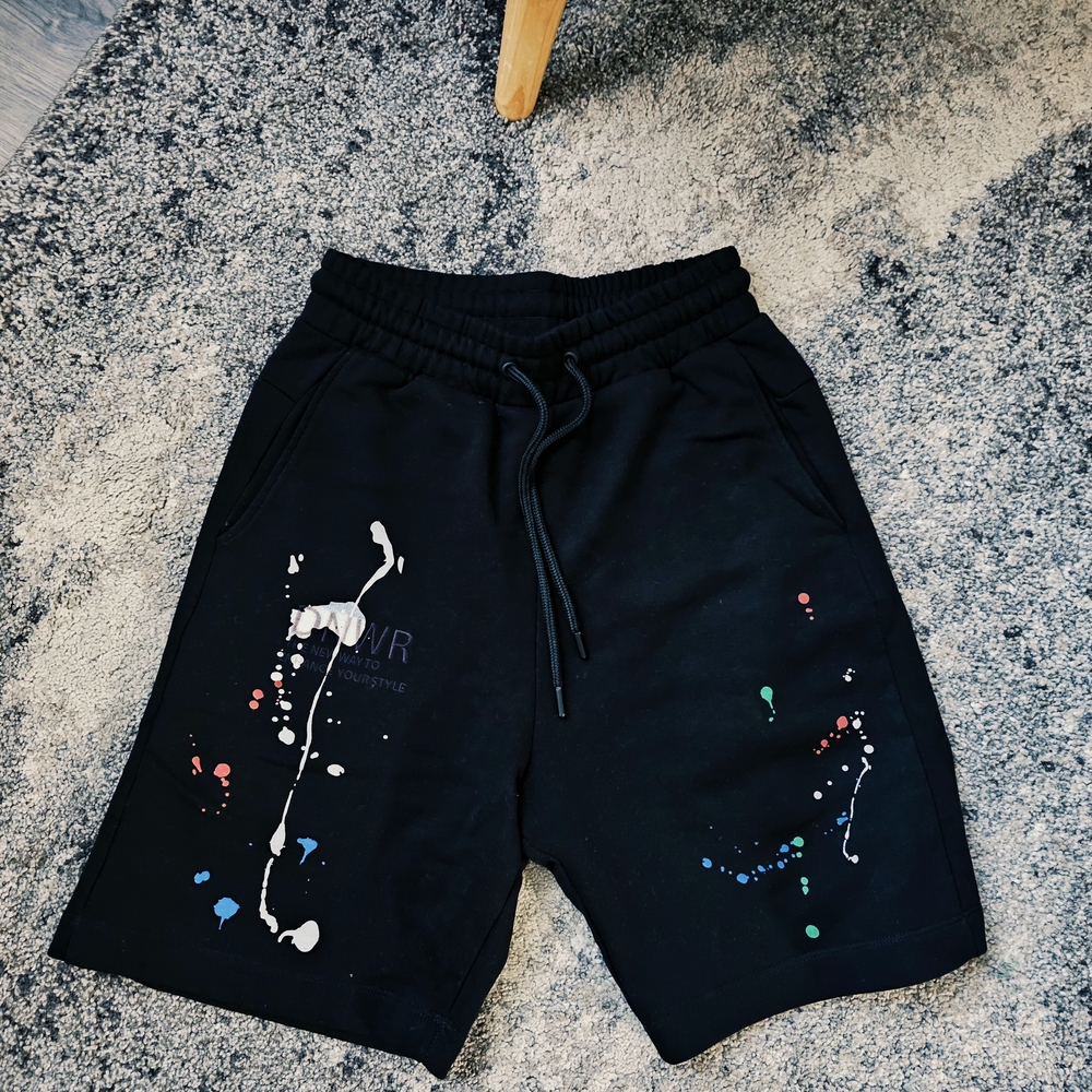 Black Graphic Men's Shorts